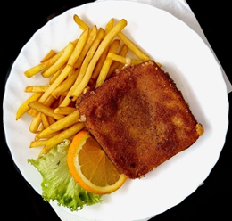 KOTLET SEROWY WEGETARIAŃSKI / VEGETARISCHE KÄSEKOTELETT 100g (Bez dodatków)