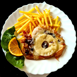 KOTLET Z PIERSI KURCZAKA PO HAWAJSKU / HAWAIIANISCHE HÄHNCHENBRUST 140g (Bez dodatków)