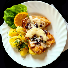 KOTLET Z PIERSI KURCZAKA PO HAWAJSKU / HAWAIIANISCHE HÄHNCHENBRUST 140g (Bez dodatków)